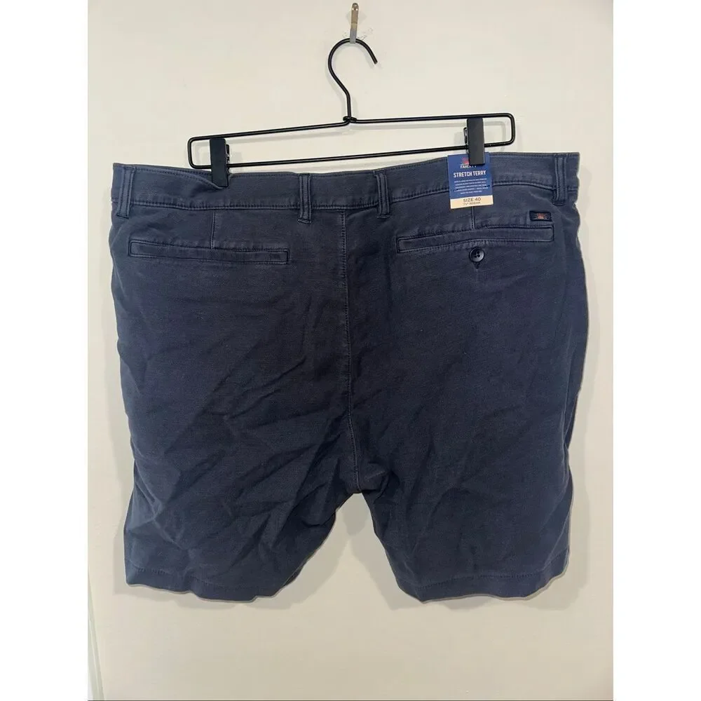 NWT Faherty Navy Stretch Terry Size 40 7.5” Inseam